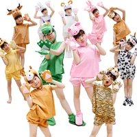 christmas halloween boy girls kids child cartoon animal costume cosplay props fancy dressed up tiger lion elephant rabbit frog