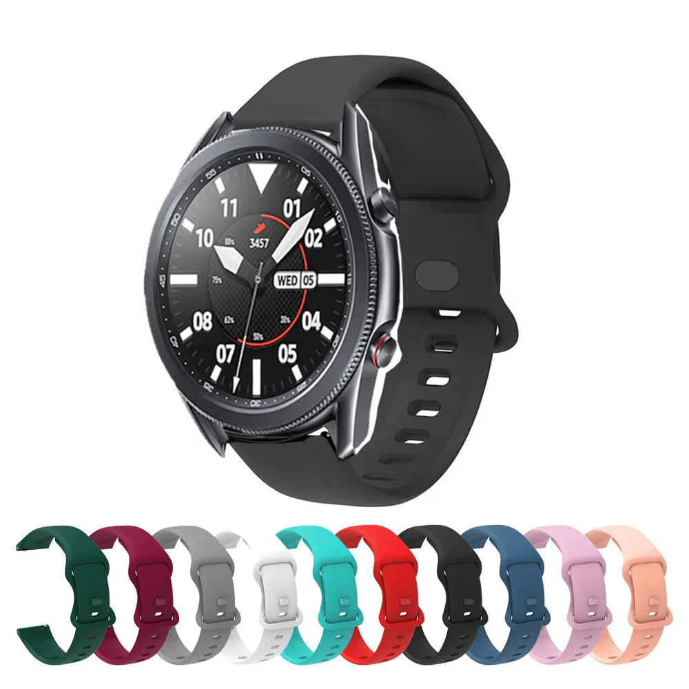 

Ремешок силиконовый для Samsung Galaxy Watch 3 41 мм 45 мм 22 мм 20 мм
