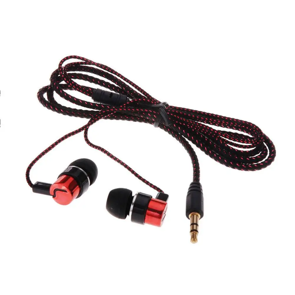 

Fashionable In-Ear Stereo Earphone Braided Wire Headset 3.5MM In-Ear Stereo Braided Wired Earphone R Wire Braided Wire Earphone