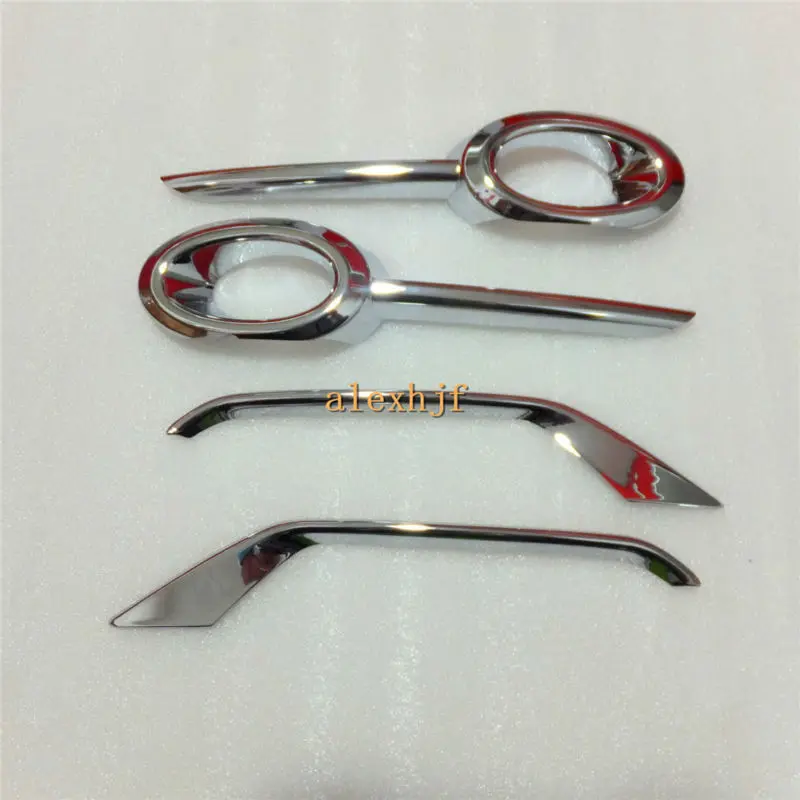 

High Quality Front +Rear Fog Lamp Trim Strip ABS Plating Fog Lamp Frame Case For HONDA VEZEL HRV HR-V 2014-2018, 4 Pcs