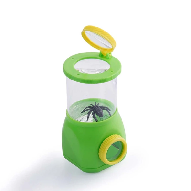 

Portable Children Outdoor Insect Observation Box Flip Lid Two-way Magnifying Glass Observation Cup Kids Gift