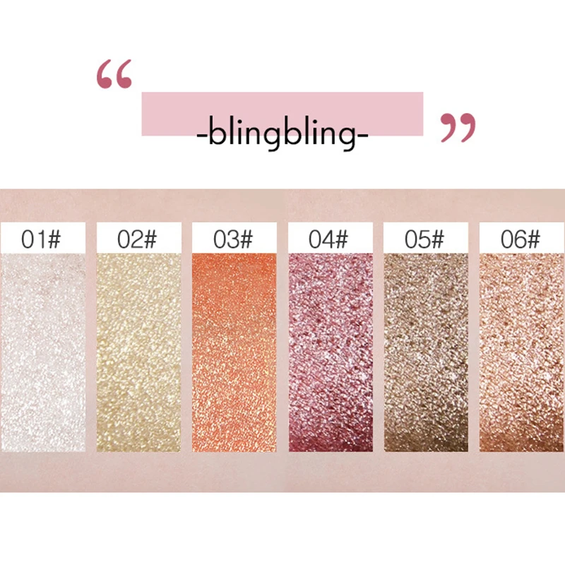 Жидкие тени для век с металлическим пигментом водостойкие серебристые зеленые