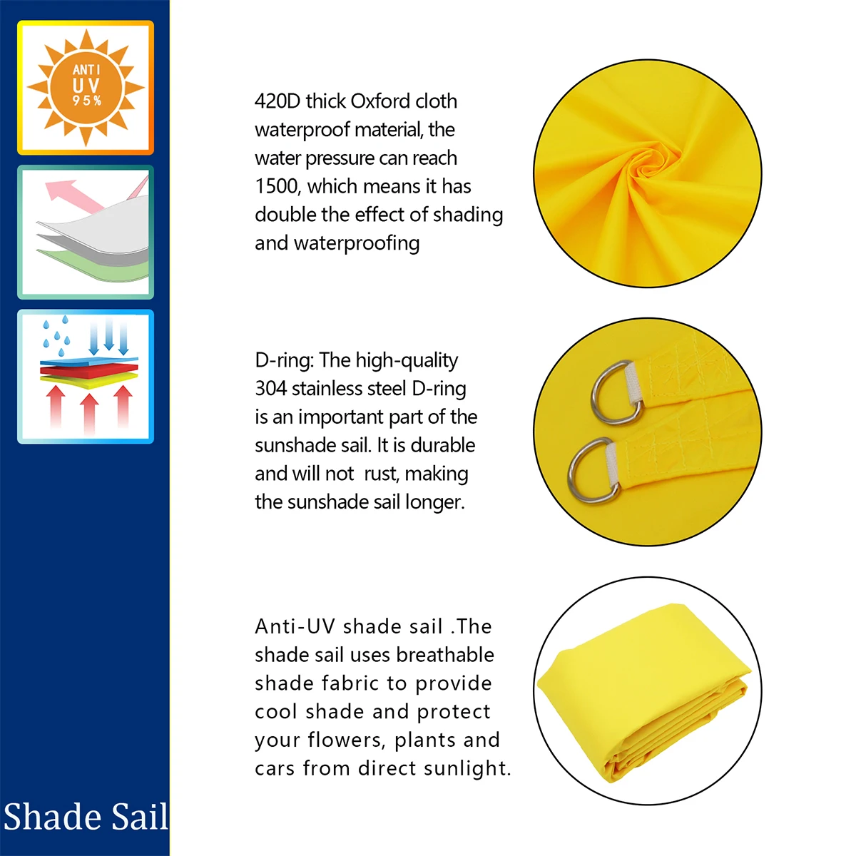 Водонепроницаемый уличный тент садовый навес солнцезащитный для автомобиля