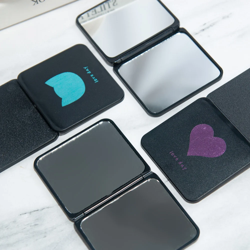 

1pc Mini Square Makeup Mirror Portable Double-sided Vanity Mirror Cosmetic Mirror Makeup Vanity Foldable Pocket Compact Mirror