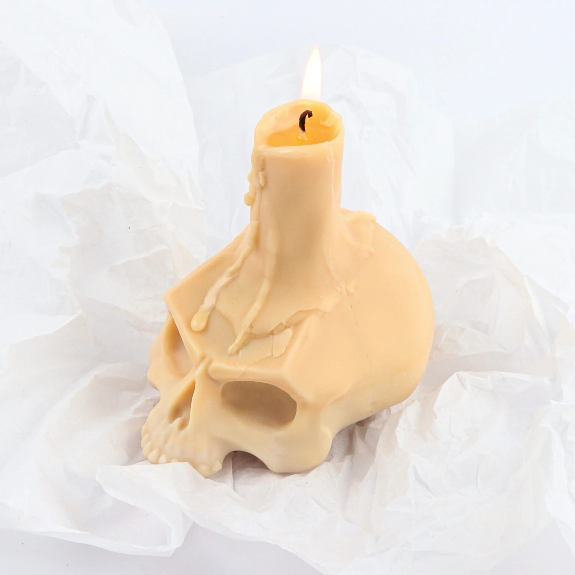 Силиконовая форма в виде черепа и свечи для Хэллоуина праздничный подарок