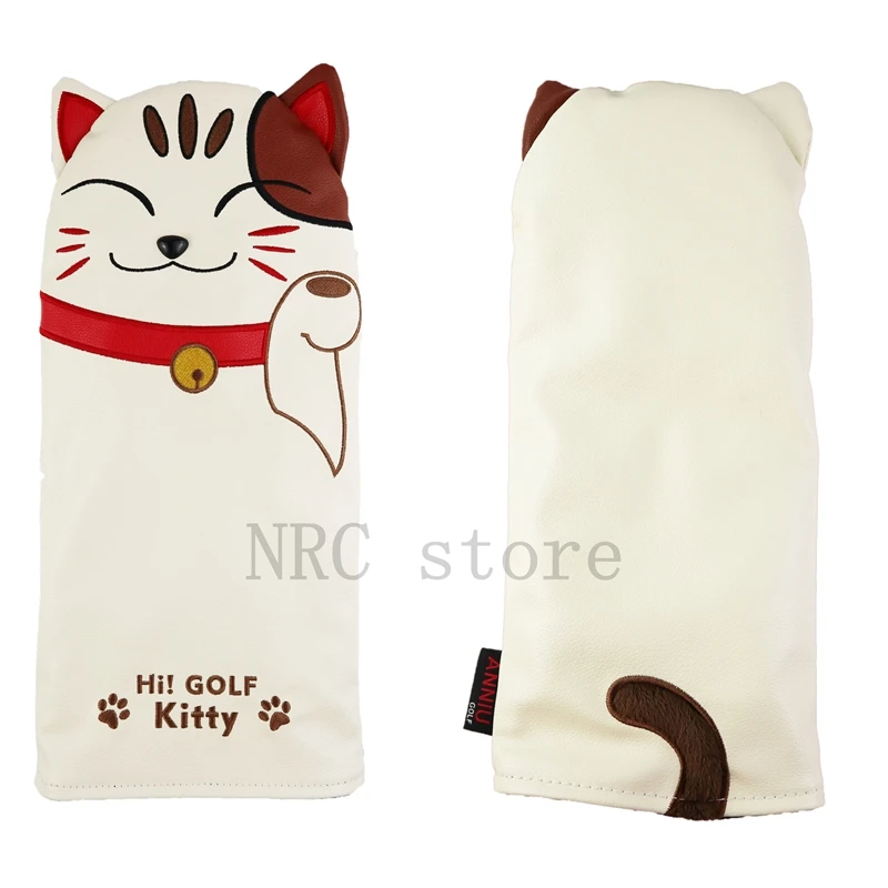 NRC Golf club чехлы на голову для головы водителя фарватера дерево гибридные Чехлы набор прекрасный гольф счастливый котенок мультфильм животных молоток клюшки