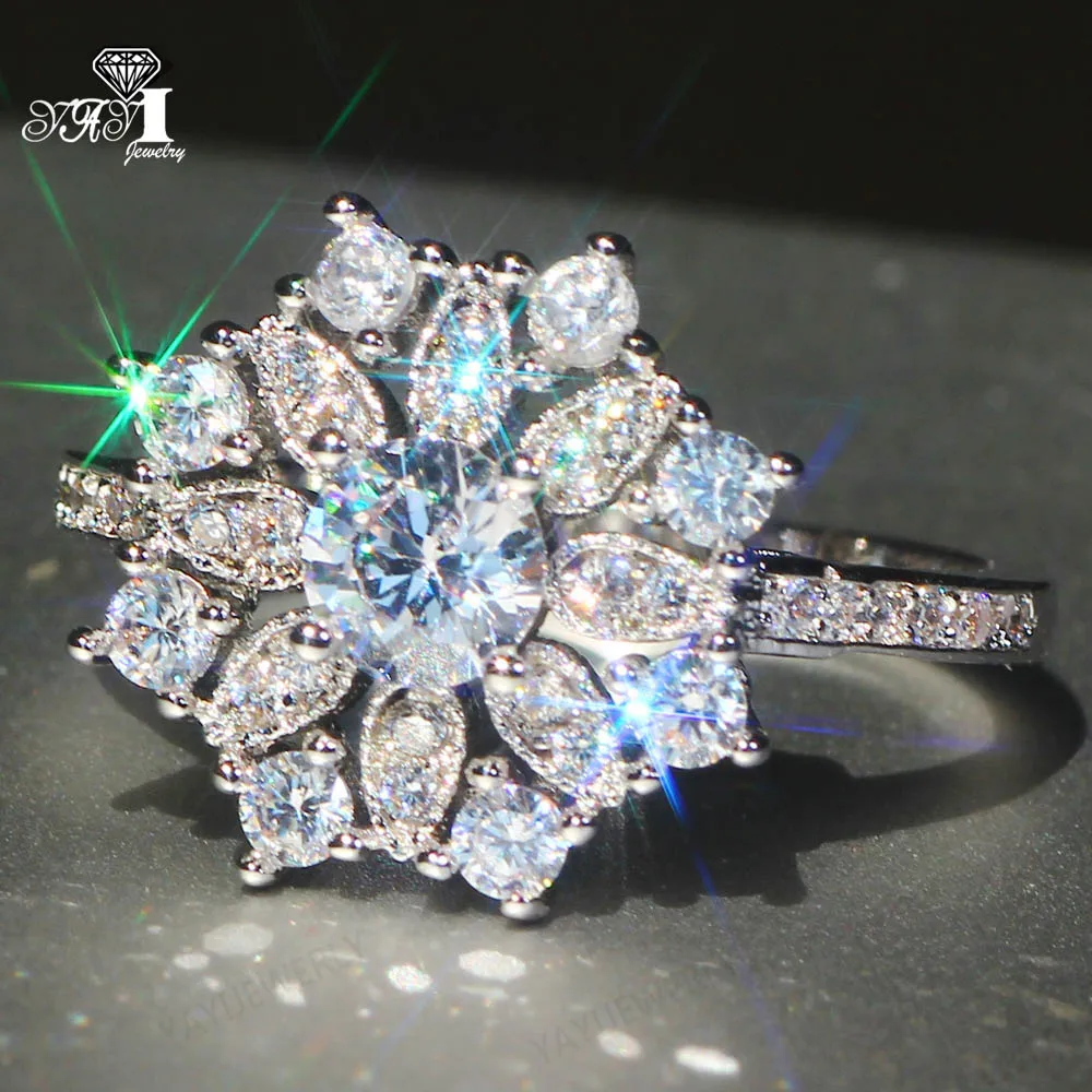 Ювелирные изделия YaYI огранка Принцесса 4.3CT белый циркон серьги из серебра
