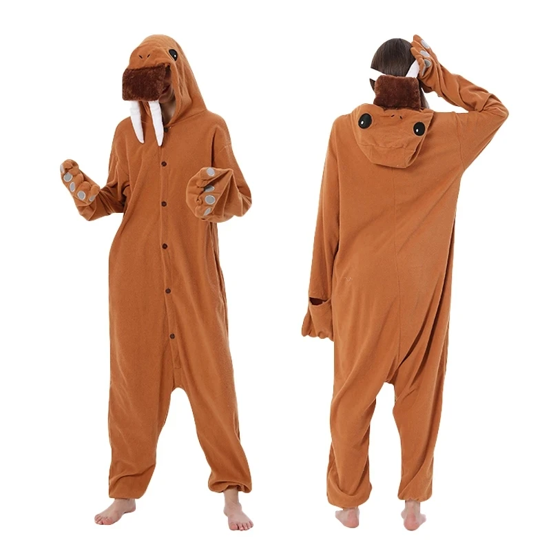 Пижама-комбинезон в виде животного единорога с тапками мультяшный костюм