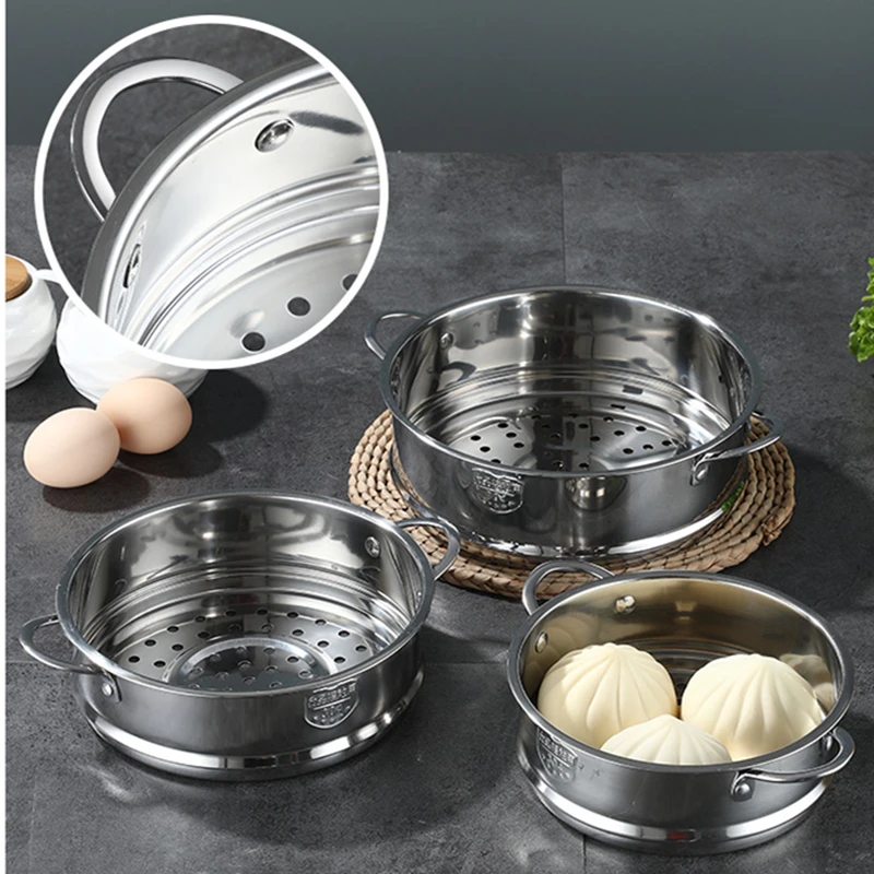 Stainless Steel Steamer Basket with Double Ear Rice Cooker Pot Steaming Grid for Dumplings Drain Kitchen Cooking Tools | Дом и сад