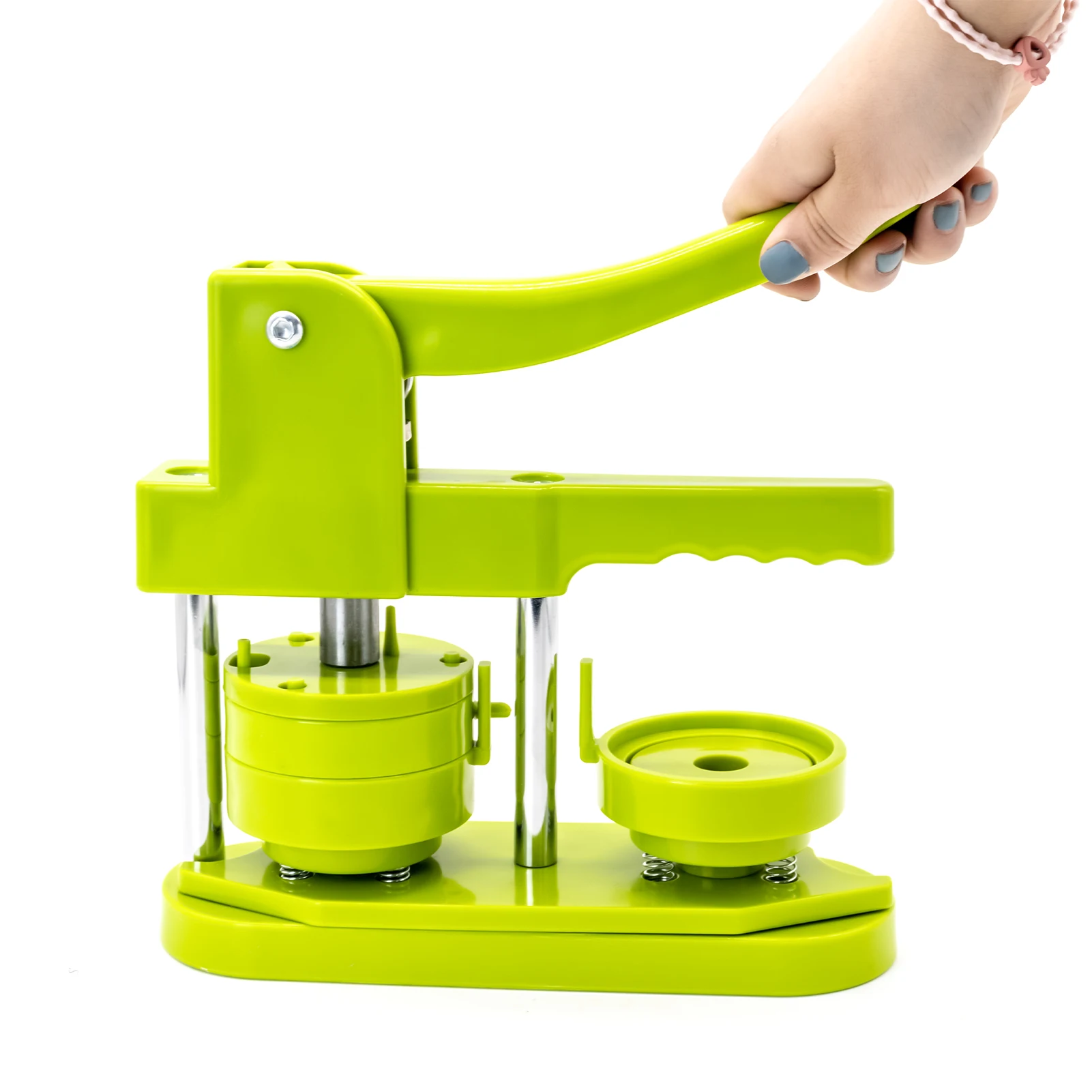 

HOTSALE Badge Punch Press Maker Machine Pin Button DIY Making Set with 100 Circle Button Parts and Blank Paper