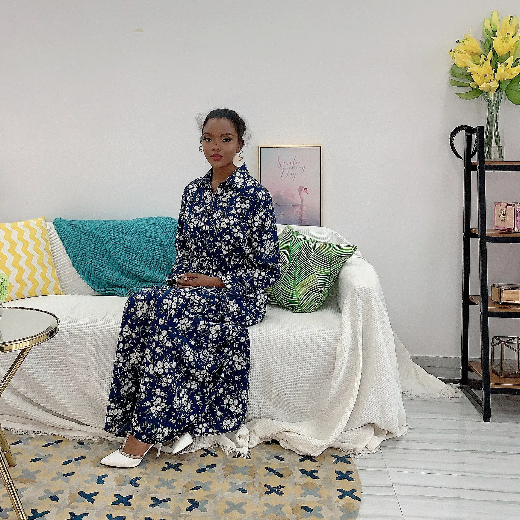 

Donsignet Ramadan Muslim Dress Plus Size Cardigan Print Long Dress Middle East Robes Eid Dubai Abaya Turkey Islam Muslim Fashion