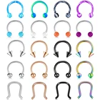 Кольцо для перегородки в форме подковы быка В Носу Кольцо для перегородки искусственного хряща серьги на Козелок кольцо со смайликом пирсинг ювелирные изделия для губ и крина