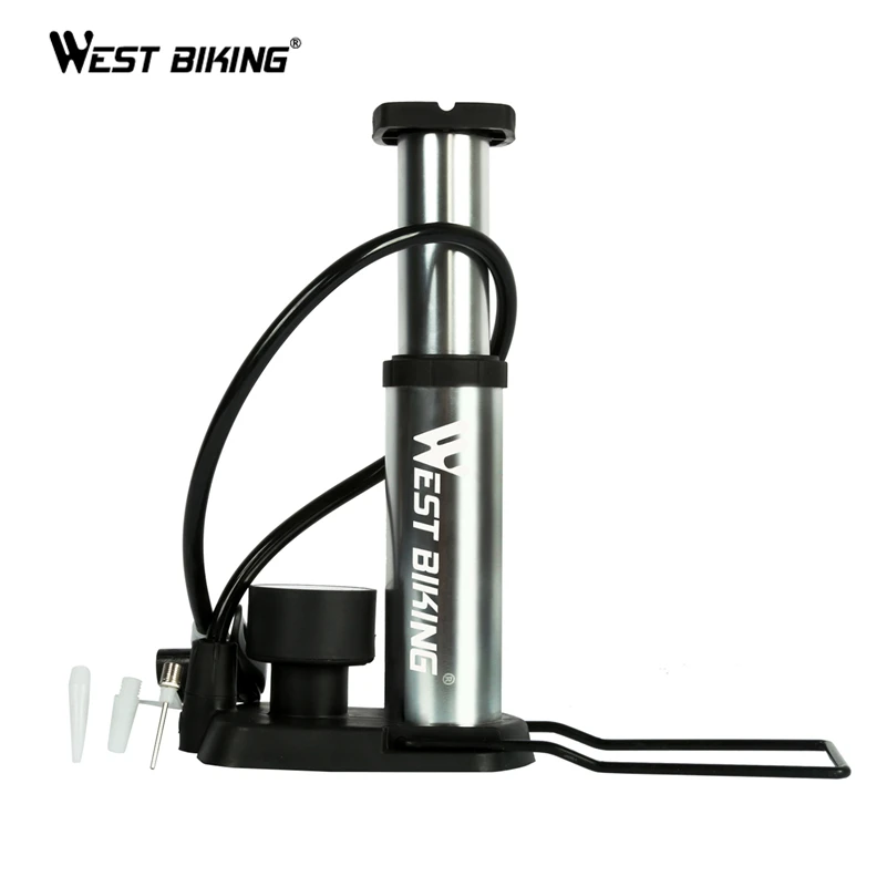 

WEST BIKING Ultra-light MTB Bike Pump Portable Cycling Inflator Foot Bomba de ar bicicleta 100/120Psi High Pressure Bicycle Pump