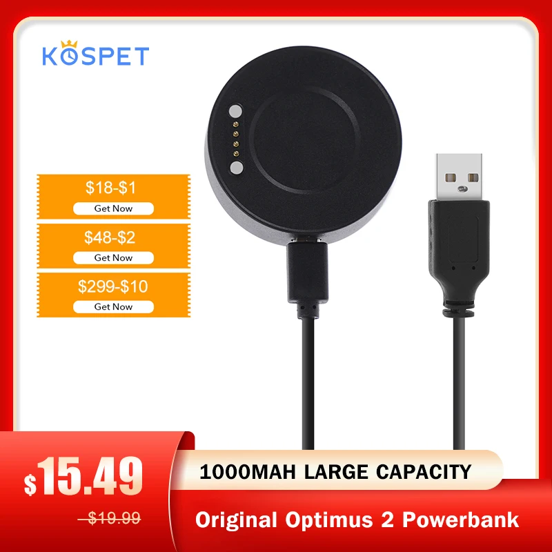 

Power Bank 1000mAh Wireless Powerbank 3.0 Fast Charging Powerbank Automatic Adsorption Battery For KOSPET Optimus 2 Smart Watch
