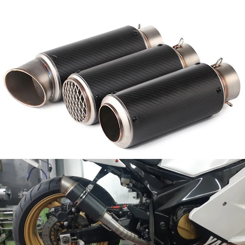 

Carbon Fiber 51/61MM Motorcycle Exhaust Muffler DB Killer For YAMAHA BWS 100 MT03 DRAGSTAR 1100 NMAX 125 R1 2008 YZ 250 R6 2017