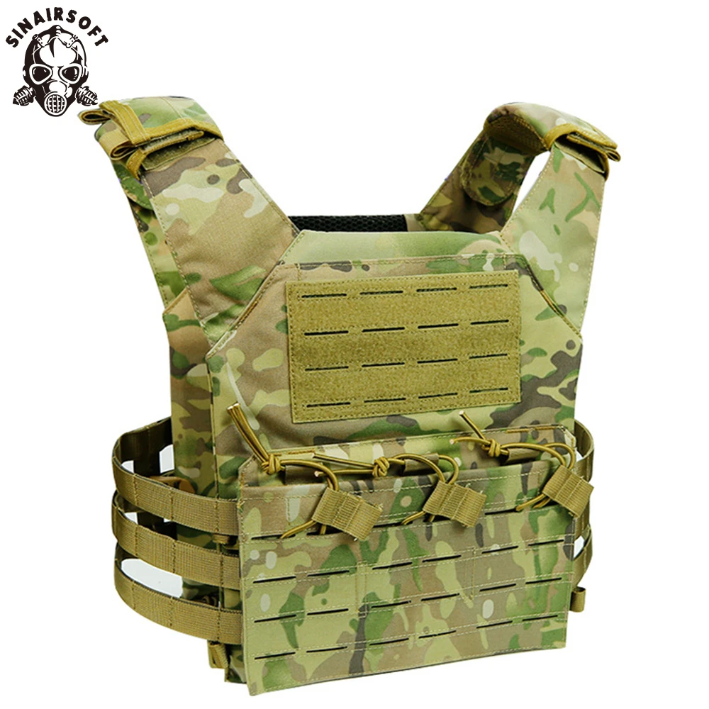 SINAIRSOFT Tactical Laser-Cut JPC Vest Light-Weight MOLLE Lazer Special Plate Carrier Hunting Vest For Paintball Airsoft