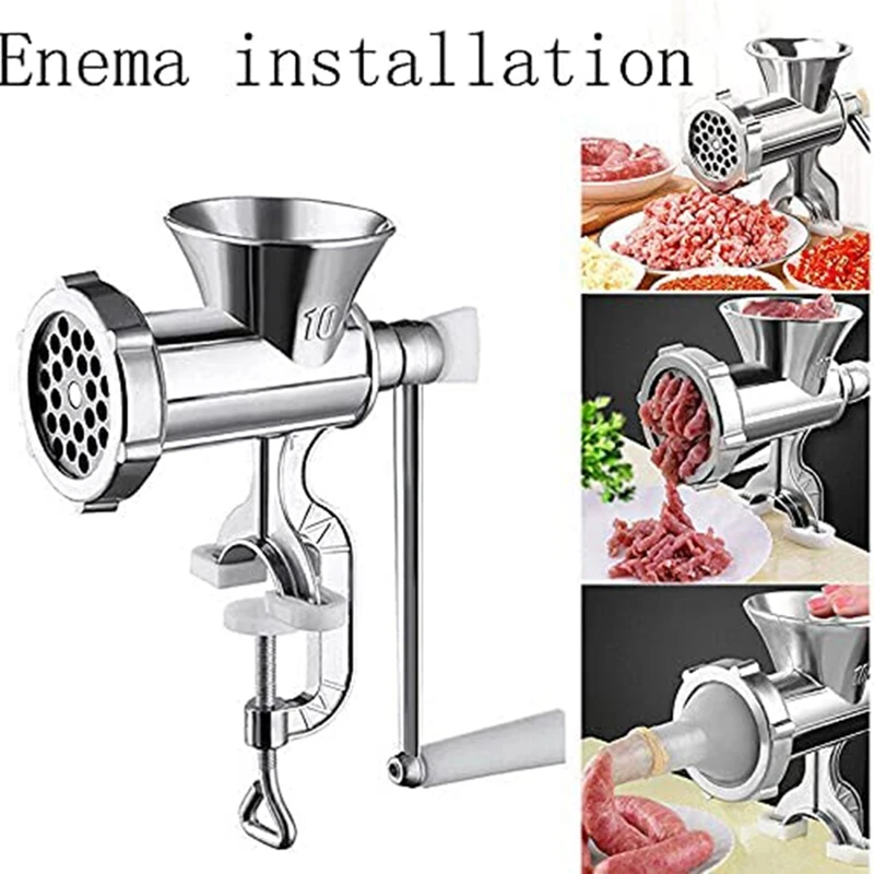 

Table Manual Meat Grinder Mincer Stuffer Sausage Pasta Filler Maker Machine (NO.10)