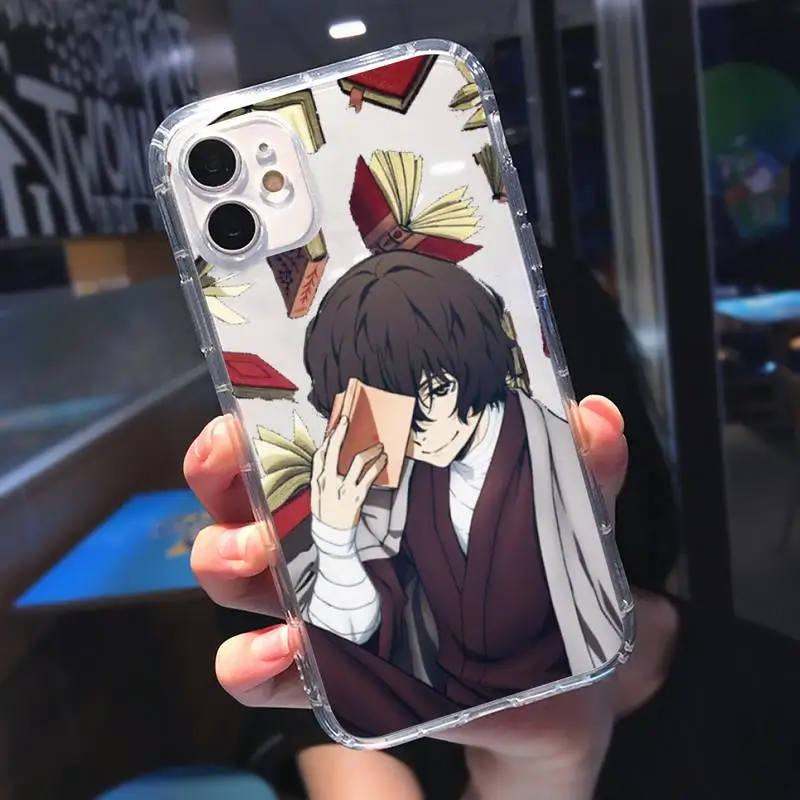 

Anime Bungou Stray Dogs Phone Case Transparent for iPhone 11 12 mini pro XS MAX 8 7 6 6S Plus X 5S SE 2020 XR