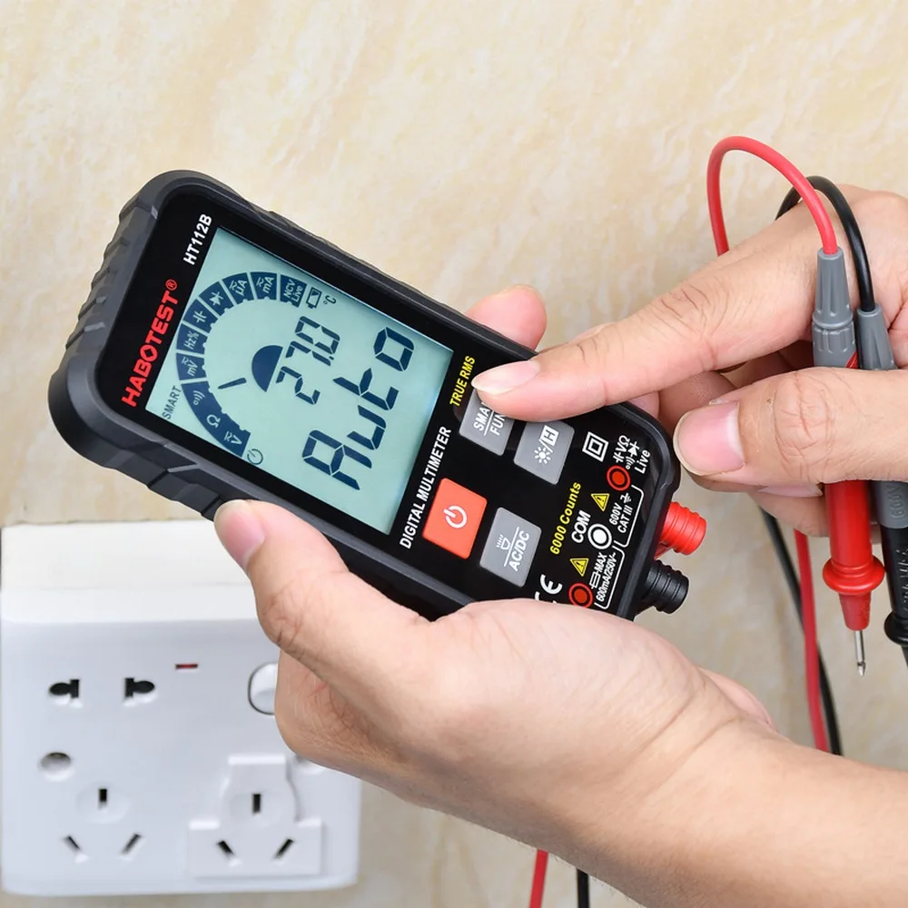 

HABOTEST Professional Digital Multimeter Smart AC/DC Voltage Current Resistance Continuity Capacitance measuring instrument