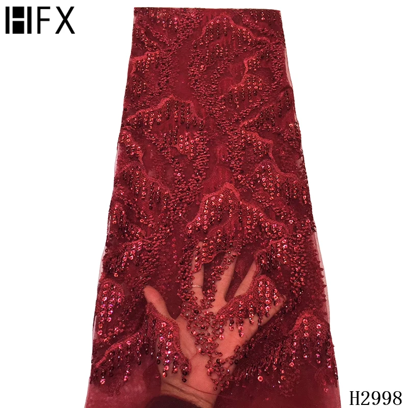 HFX 2019 блестящая кружевная ткань высокого качества новейшая африканская