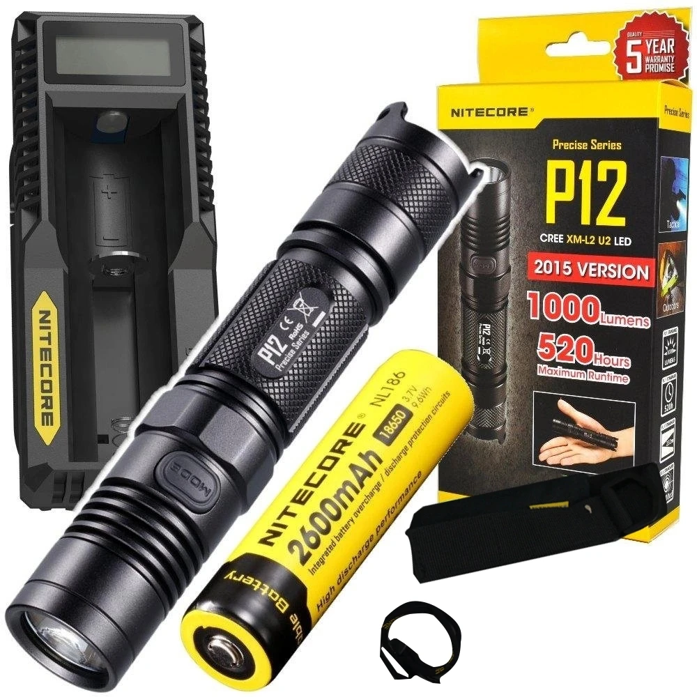 NITECORE P12 Тактический светильник-вспышка CREE XM-L2 U2 Led Макс 1000 люмен дальность луча 232 м наружный светильник поисково-спасательный фонарь