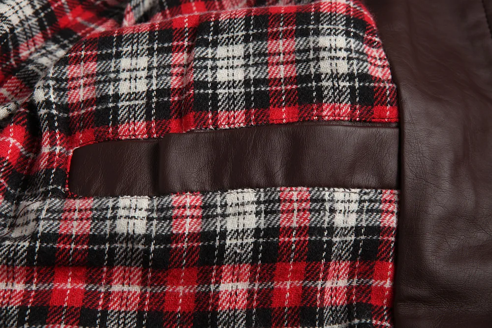 

British fashion men washed PU leather Europe and the United States big yards