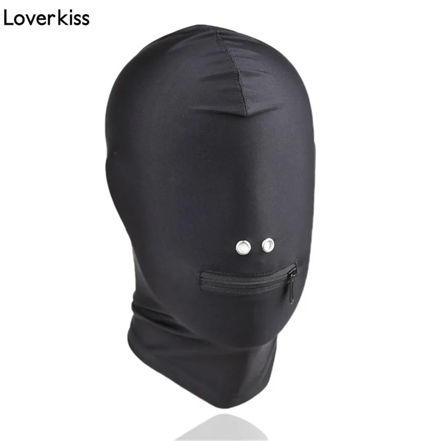 Женская маска на молнии для БДСМ секс игрушки|bondage hood|sex maskbdsm mask |