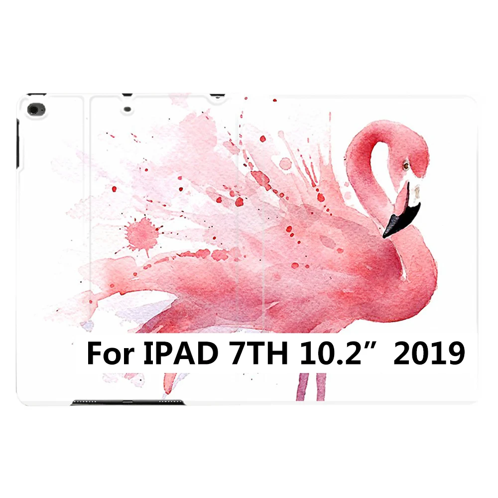 iPad 7th 10.2 2019 Умный чехол-подставка с рисунком розового Фламинго из искусственной кожи для iPad Air 2 3 9," 56 7th 10,2" 10," PRO Mini 4 5 - Цвет: iPad 7th 10.2 2019