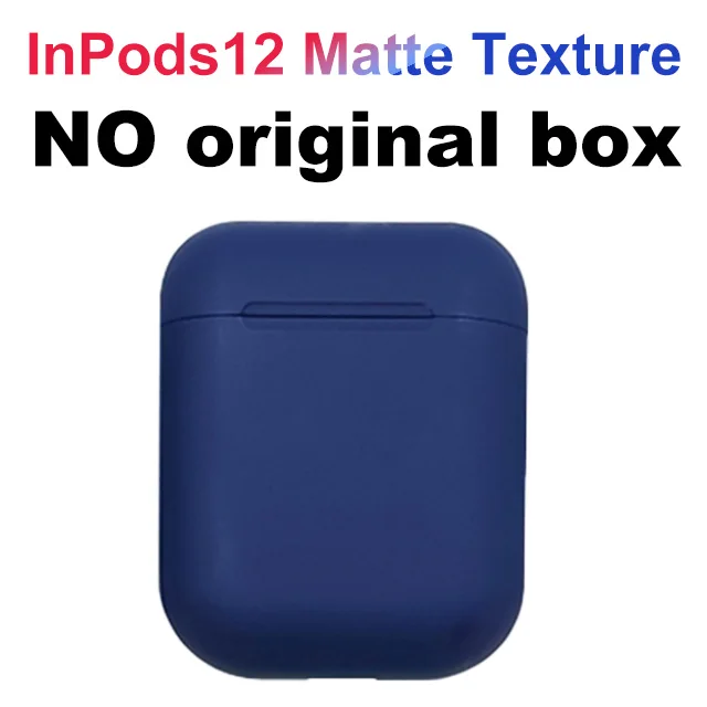 i12D Dark blue nobox Новые беспроводные наушники Macaron i12 TWS Bluetooth 5,0 в гарнитуре сенсорный всплывающий стерео наушники для телефона HD микрофон - Цвет: i12D Dark blue nobox