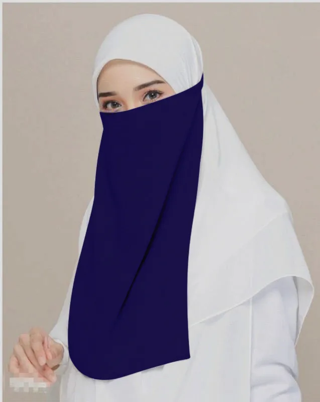 H213a Высококачественная мусульманская Фата Niqab Однослойная мериловая ткань для