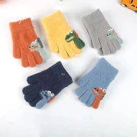 toddler boys cartoon dinosaurs cute gloves 2021 new fashion winter baby girls warm mittens kids lovely accessories for 1 4 years