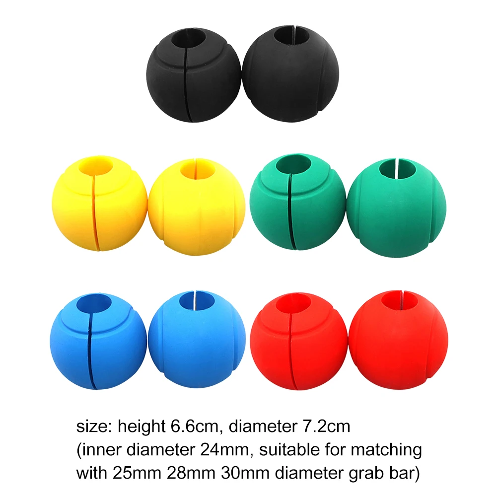 

1 Pair Weightlifting Gym Fitness Equipment Grip Ball Silicone Dumbbell Grips Bar for Effective Working-out Accessories