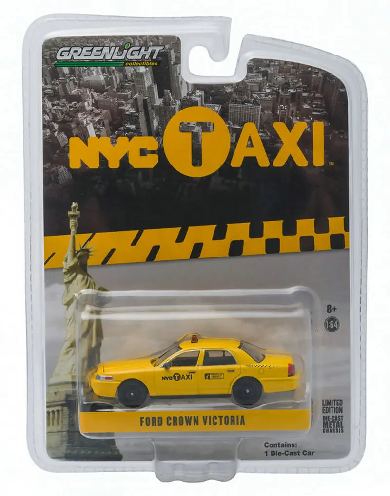 

GreenLight cars 1/64 Ford Crown Victoria New York City Taxi car collection version of the car model toy gift