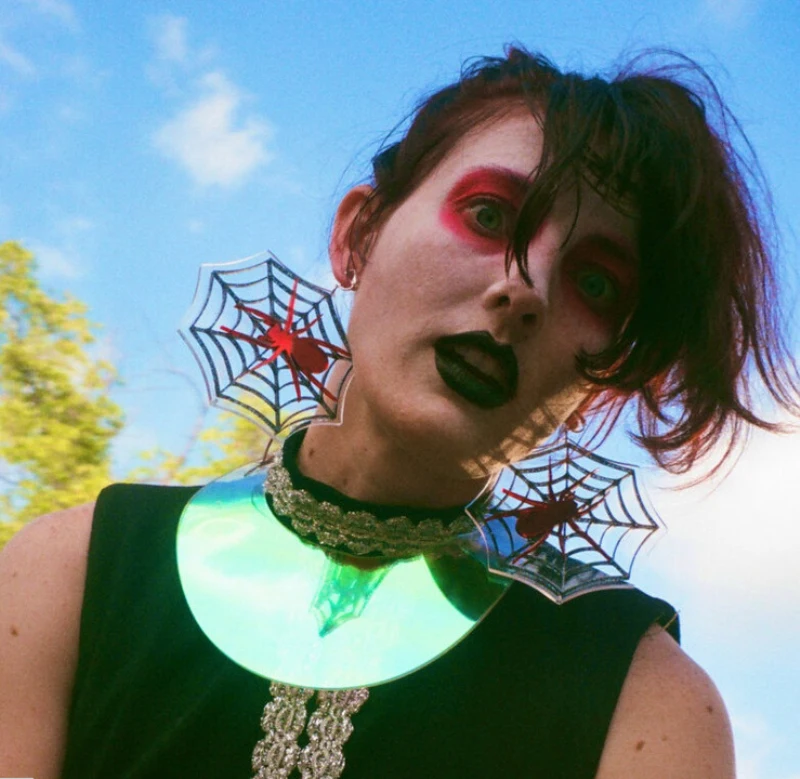 Женские Геометрические акриловые серьги-подвески в виде паука с Паутины модные