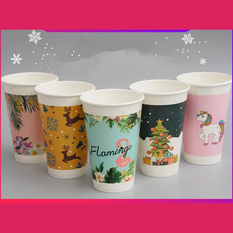 500 шт. одноразовые кофейные чашки 7 унций/9oz для воды сока напитков упаковывая