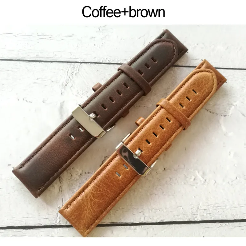 2pcs Для huawei watch GT GT2 ремешок кожаный Смарт-часы браслет 22 мм полосы для huawei honor Watch band gear s3/galaxy часы 46 мм ремень - Цвет: 2pcs