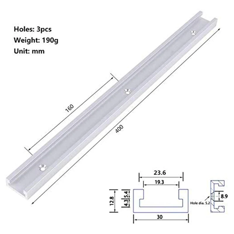 

T Track Clamp T Track Miter Track Jig Fixture Slot Straight Edge Metal Quick Acting Hold Down Clamp Set