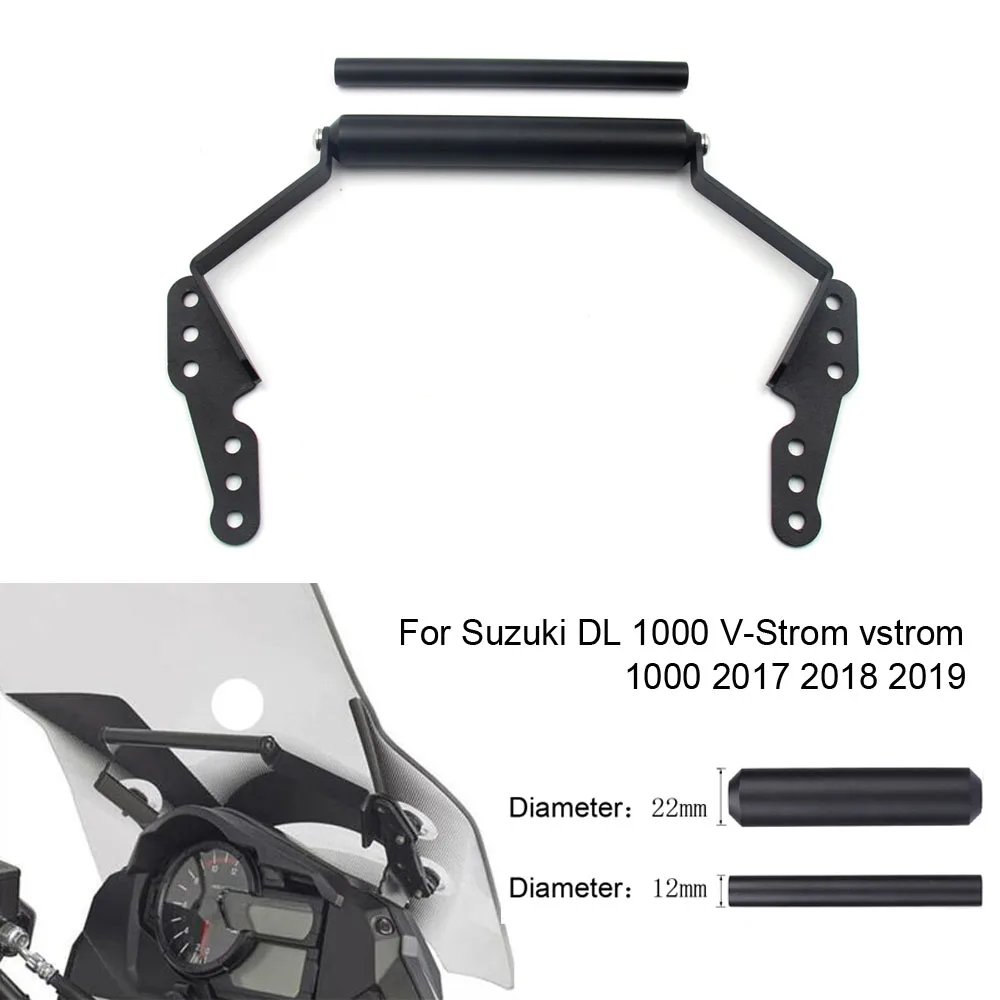 Черный Кронштейн для навигации держатель смартфона GPS Suzuki DL 1000 V Строма vстрома 2017