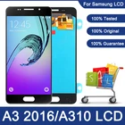 100% Оригинальный ЖК-дисплей 4,7 ''для Samsung Galaxy A3 2016 A310 A310F A3100, ЖК-дисплей с сенсорным экраном и дигитайзером в сборе, запасные части