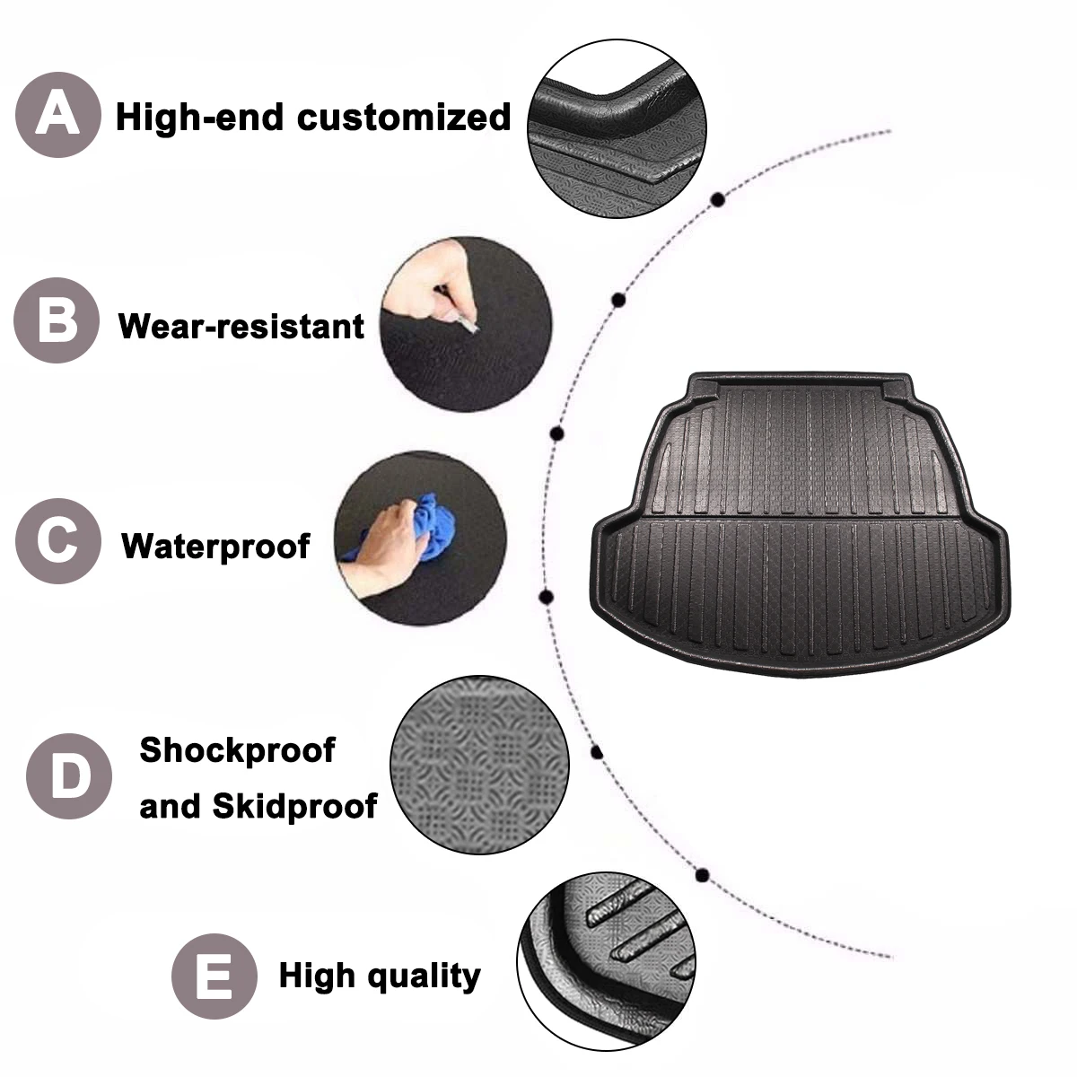 Коврик для багажника автомобиля водонепроницаемые напольные коврики коврик