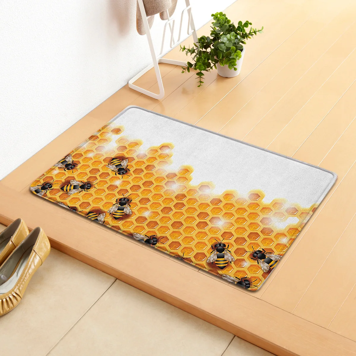 

Bee Door Mat Festival Decoration Anti-slip Bottom Indoor Outdoor Carpet Eastern Minimalist Kitchen Mats Bathroom Living Room