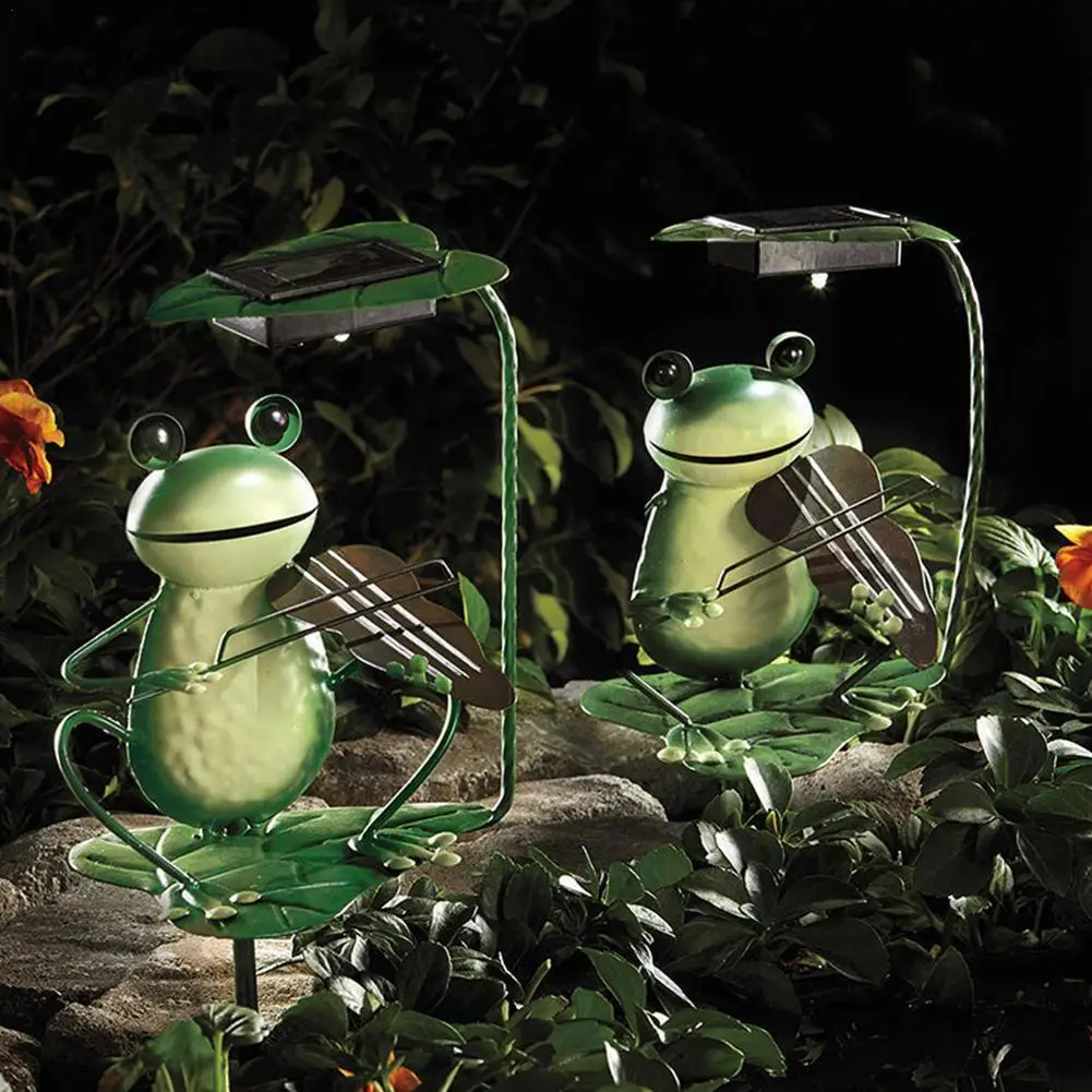

Solar Lamp Outdoor LED Lawn Lights Landscape Iron Frogs Garden Garden Frogs Decoration Lights Lights Exquisite Solar Lamp M3K9