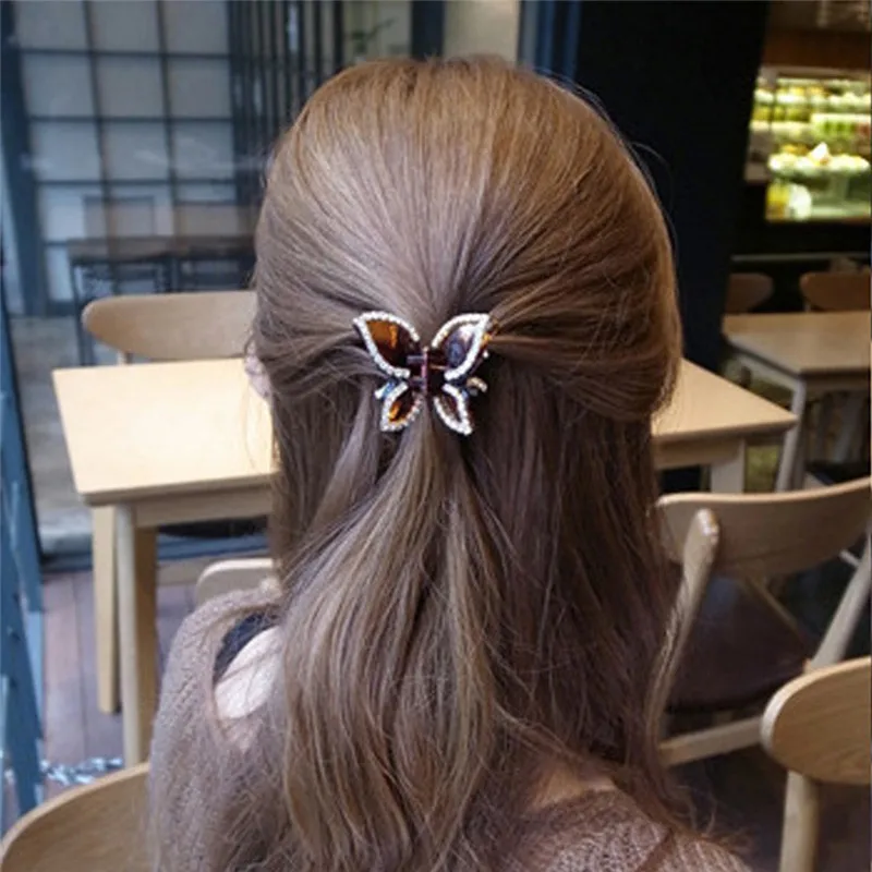 Зажим для волос кофейный/черный 1 шт. 2019|Шпильки и заколки волос| |