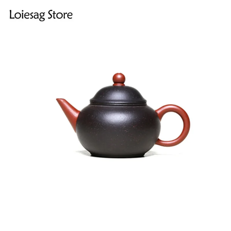 

Loiesag 120ml Yixing Famous Purple Sand Teapot Raw Ore DaHongPao Sketch Level Teapots Ingenuity Kung Fu Tea Set Health Tea Pot