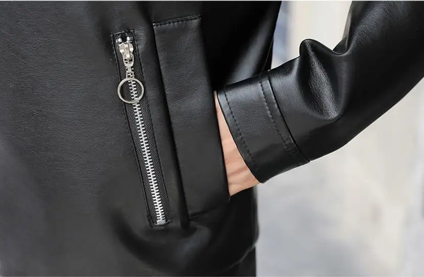 

Women Leather Jacket New 2021 Leather Coat women Short Slim Women's Leather Clothing Spring And Autumn Female Jackets Black