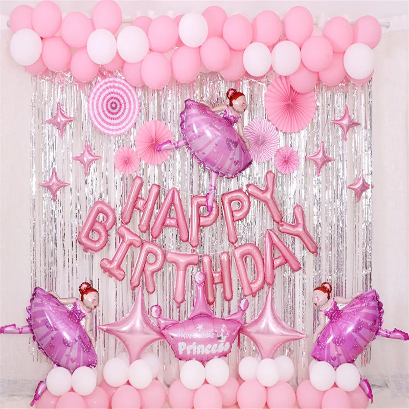 Воздушный шар для балета девочки набор украшений детской вечерние Новорожденный