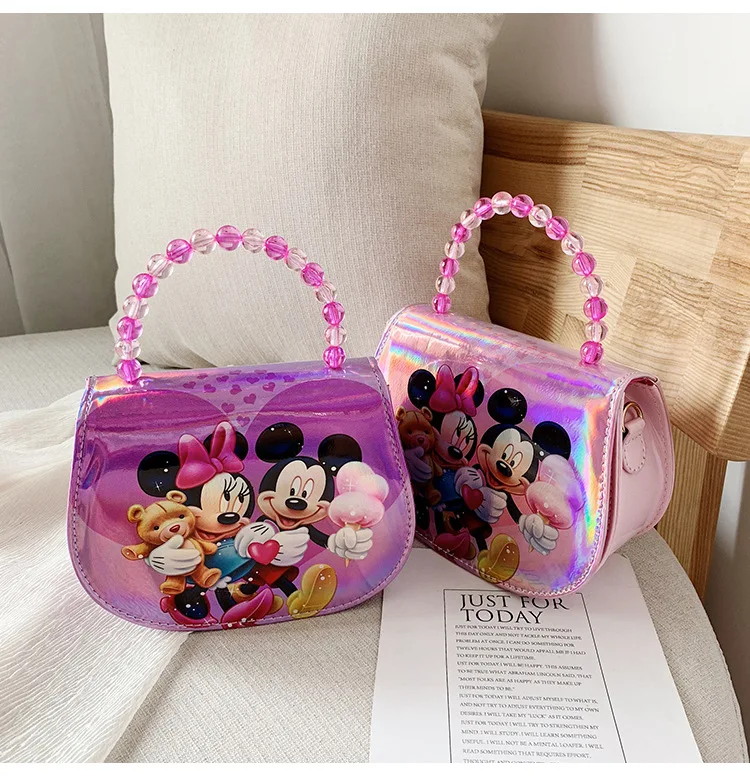 Disney лазерная сумка Детские Мультяшные Микки сумки с изображением мыши Tote модная сумка через плечо мультяшная сумка через плечо сумки-мессенджеры