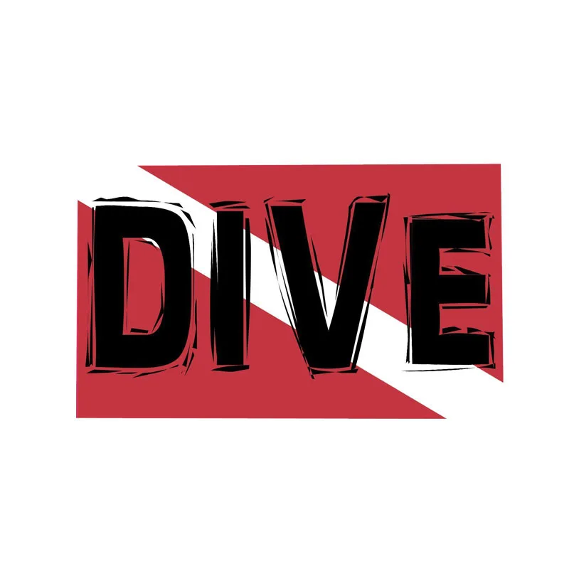 

Warning DIVE Color Car Sticker and Decals Funny for Bumper Window Motorcycle Waterproof Accessories Interior KK15*9cm