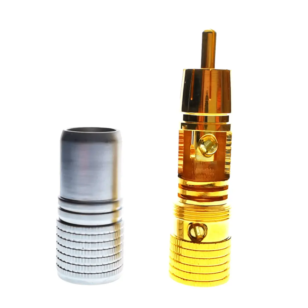 Комплект из 2 предметов с покрытыем цвета чистого 24 каратного золота Nakamichi RCA