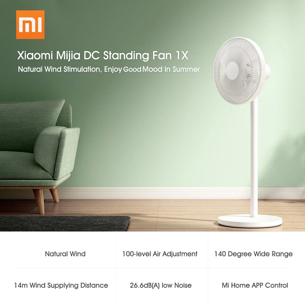Xiaomi Mijia Floor Fan DC Frequency Conversion Pedestal Fans House Standing Fans Air Conditioner Natural Wind WiFi APP Control enlarge